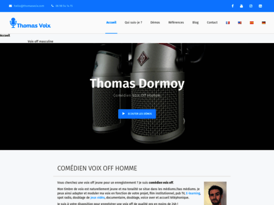 Thomas Dormoy profil comédien voix off