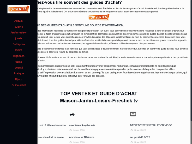 Screenshot du site : site de comparatif généraliste