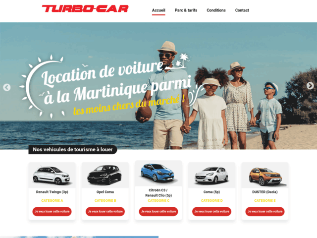 Location de voiture pas cher Martinique - Turbo car