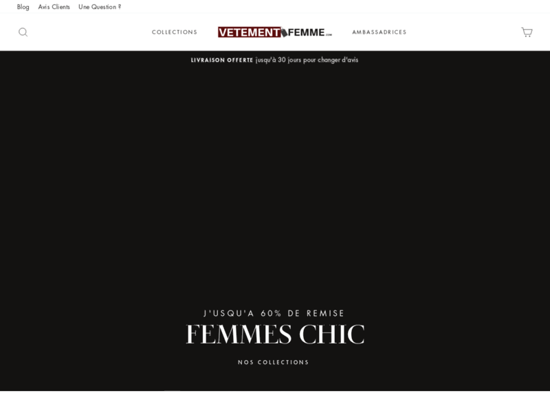 Screenshot du site : Vêtement Femme l Prêt-à-porter chic et tendance