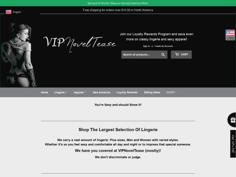 Website's screenshot : Please your VIP with VIPNovelTease