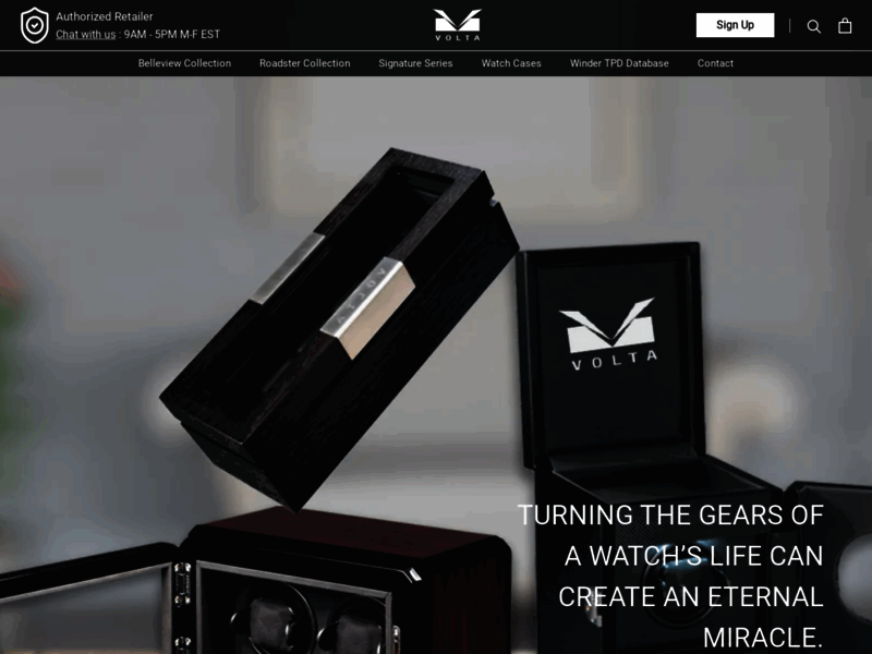 Site screenshot : automatic watch winder box