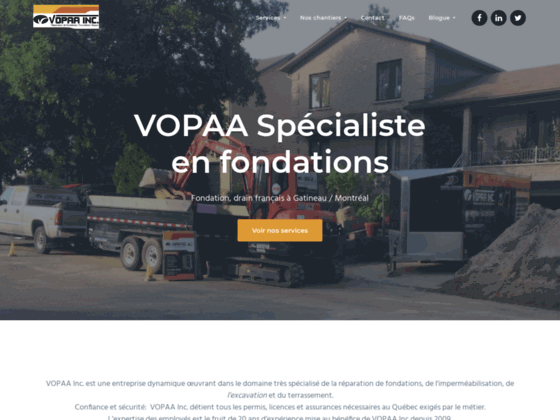 Vopaa Inc : un partenaire fiable pour régler les problèmes de fissures de fondation