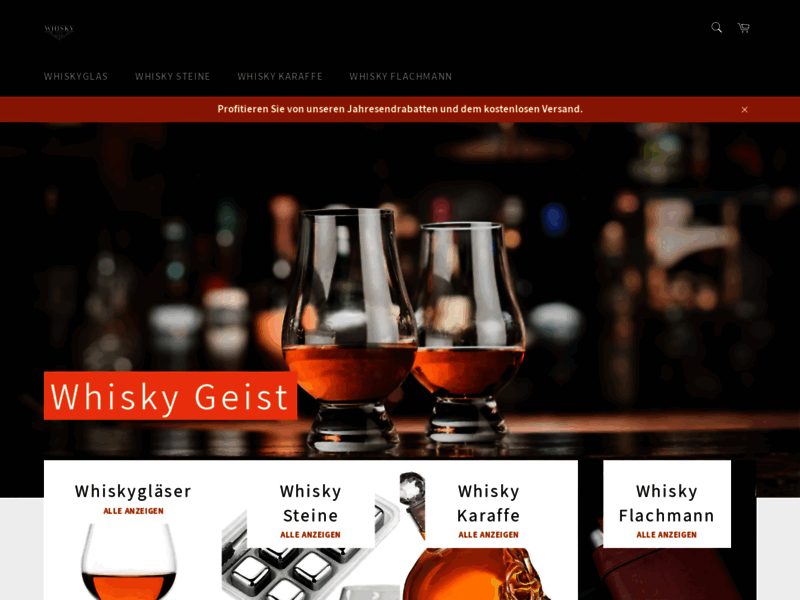 Screenshot du site : whisky geist