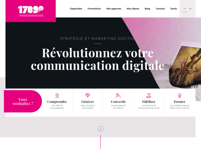 Screenshot du site : Agence webmarketing