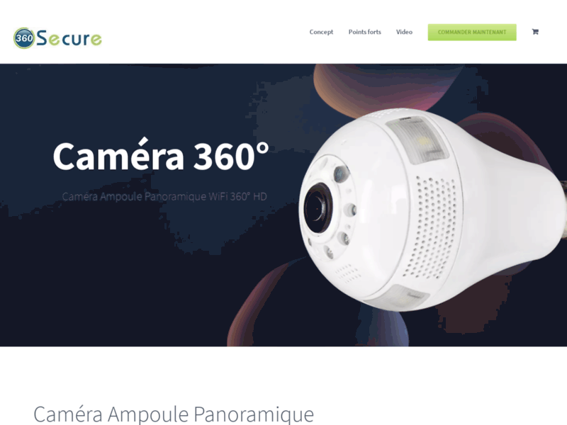 Screenshot du site : camera surveillance wifi exterieur sans fil