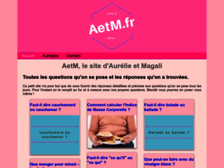 AetM, le site d'Aurélie et Magali