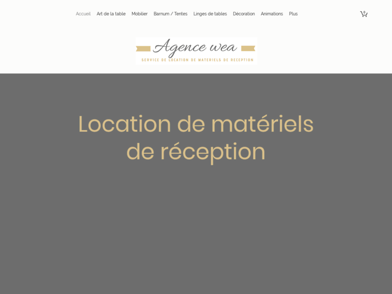 Screenshot du site : L'Agence WEA location, location de matériels