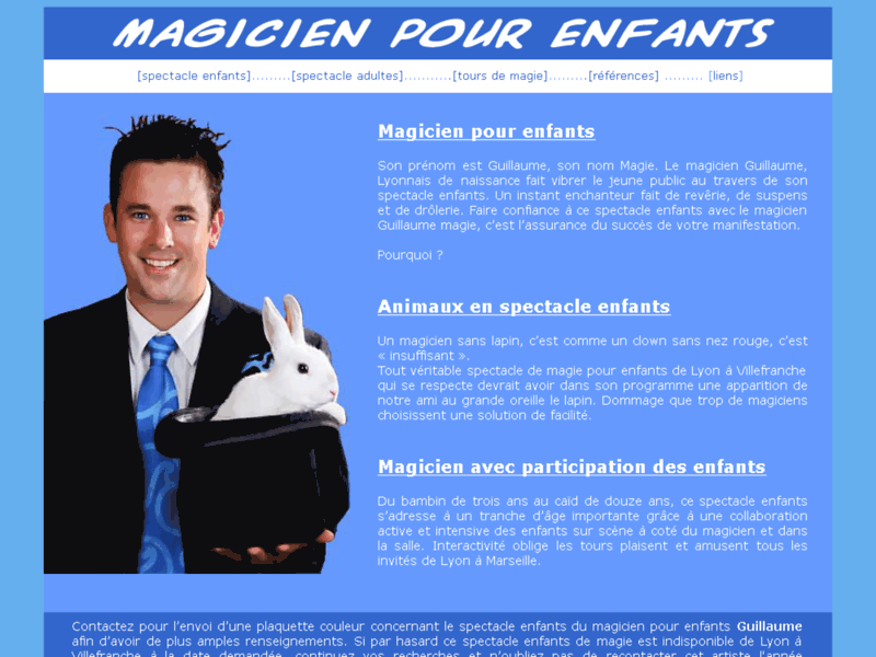 Screenshot du site : allo-magie.com - Lyon