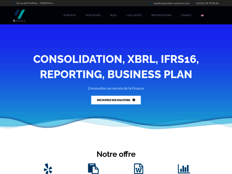 Screenshot du site : logiciel de consolidation et reporting rh