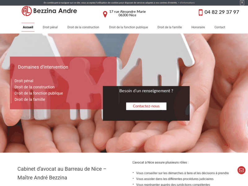 Screenshot du site : Avocat en droit de la fonction publique à Nice