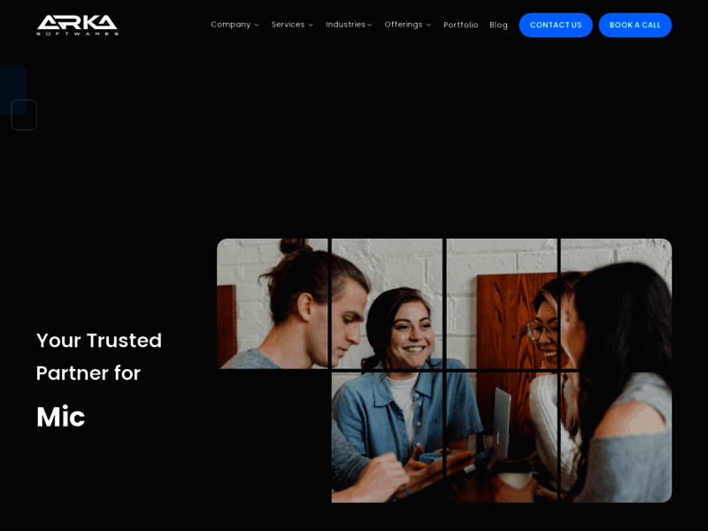 Site screenshot : Arka Softwares