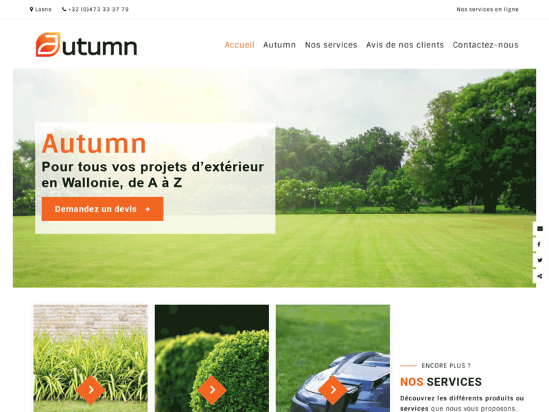 Screenshot du site : Autumn SRL