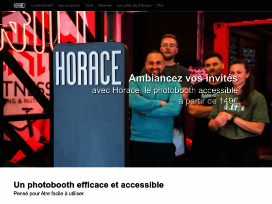 Louer une borne photo sur Amiens avec Horace, le photobooth accessible à partir de 149€