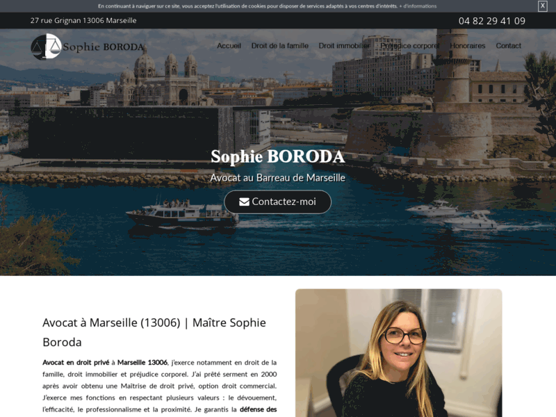 Screenshot du site : Votre avocat en droit de la famille à Marseille
