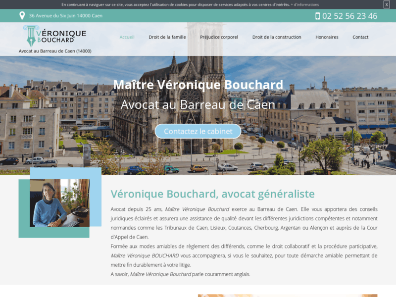 Screenshot du site : Découvrir cabinet d'avocat en divorce à Caen