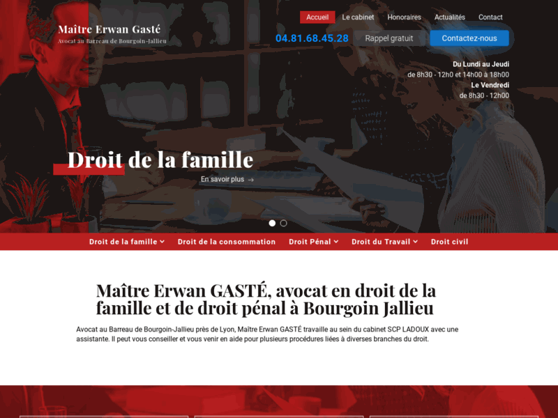 Avocat Bourgoin-Jallieu – Droit de la famille, pénal | Me Erwan Gasté