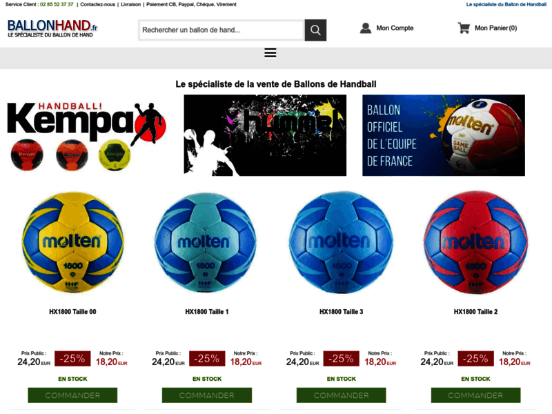 100% Ballons de handball