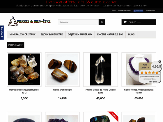Boutique de vente en ligne de colliers en pierre naturelle