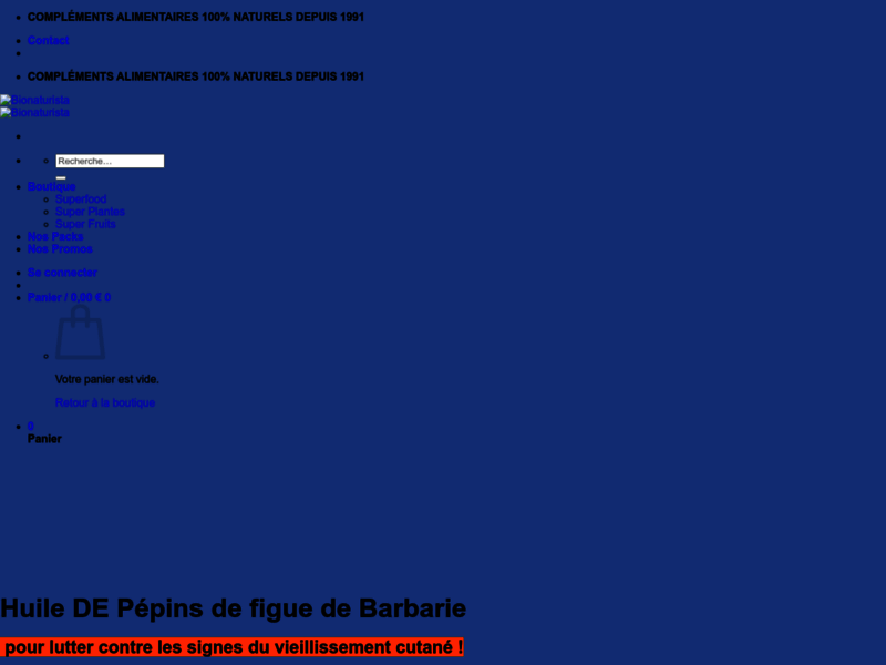 Screenshot du site : Laboratoire Bionaturista France