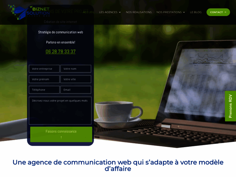 Screenshot du site : Agence web occitane