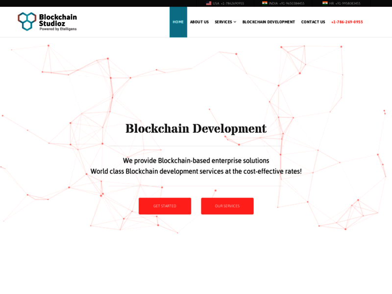 Website's screenshot : Blockchain Studioz