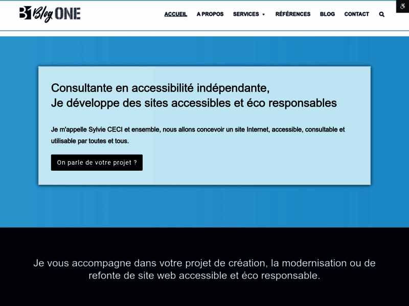 Screenshot du site : Consultante SEO Pau