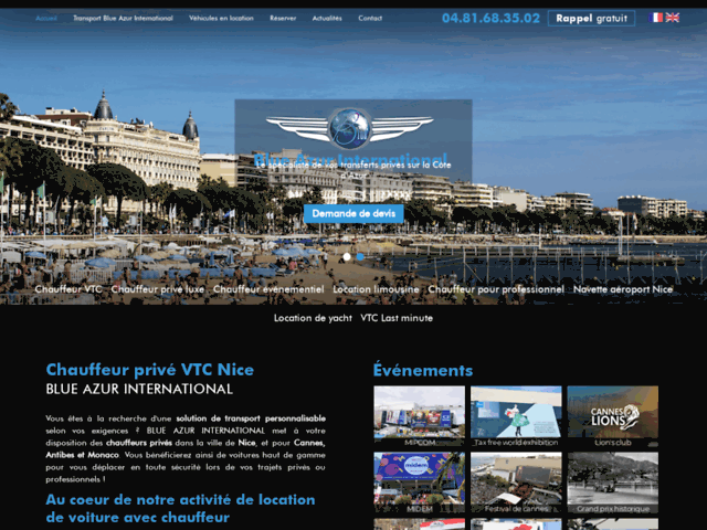 Service de voiture VTC à Nice, Antibes, Cannes…