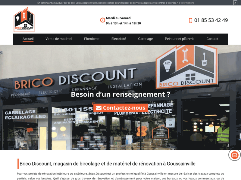 Screenshot du site : Société de vente de peinture à Goussainville