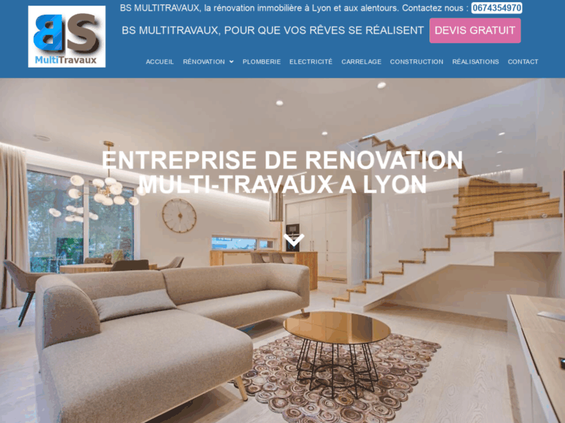 Screenshot du site : BS Multitravaux-Entreprise de Rénovation Intérieur