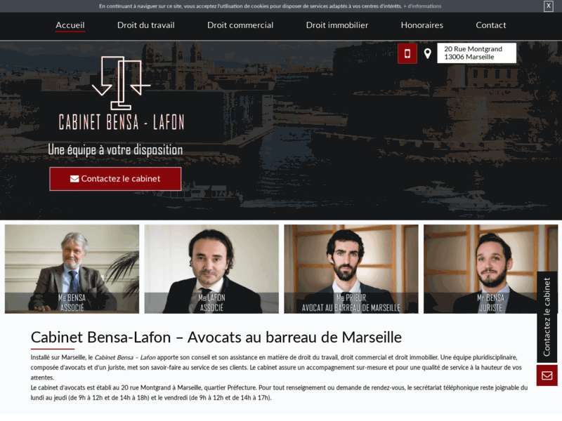 Screenshot du site : Cabinet d’avocats basé à Marseille