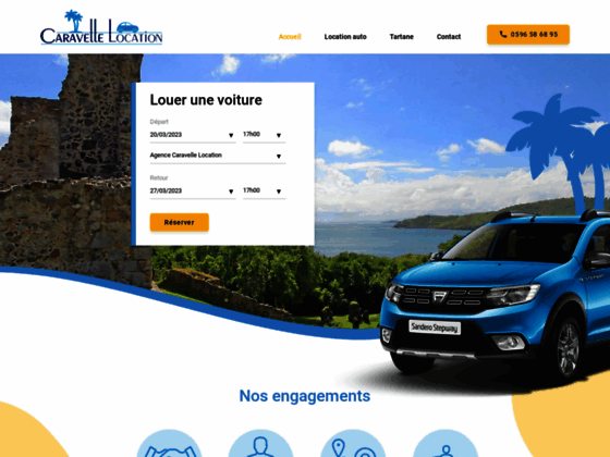 Location auto pas cher Martinique - Caravelle Location