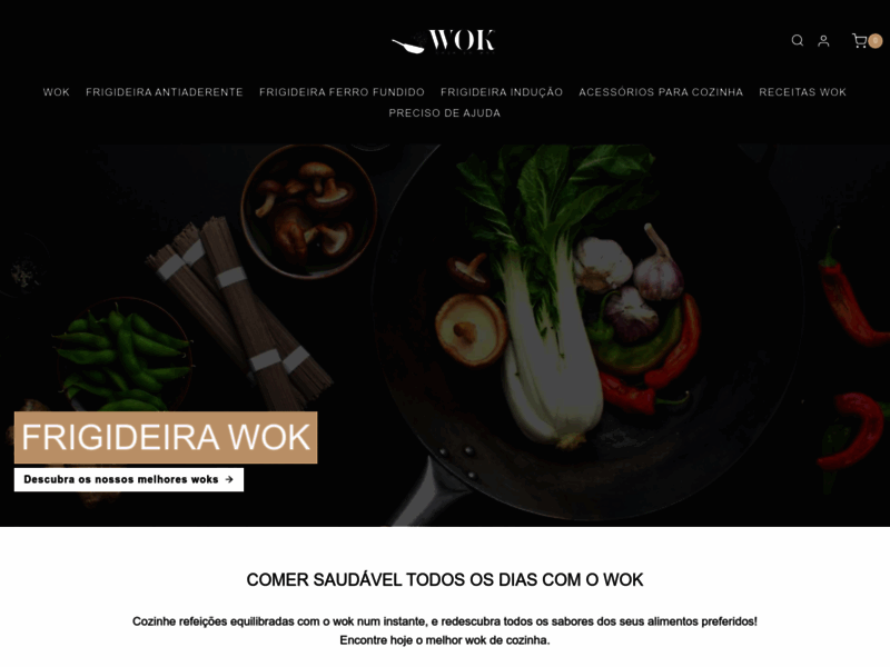 Screenshot do site : Casa Do Wok