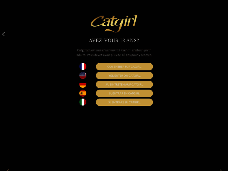 Screenshot du site : Catgirl.ch