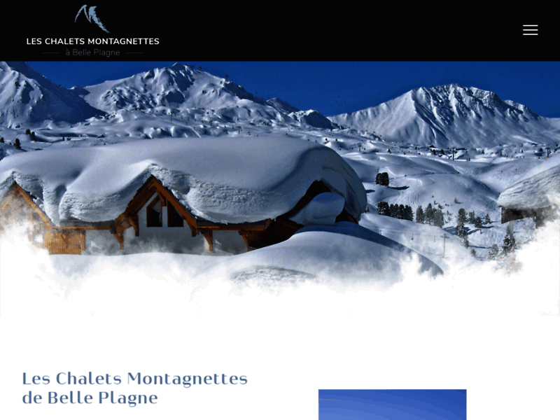 Screenshot du site : Chalets Les Montagnettes - Belle Plagne