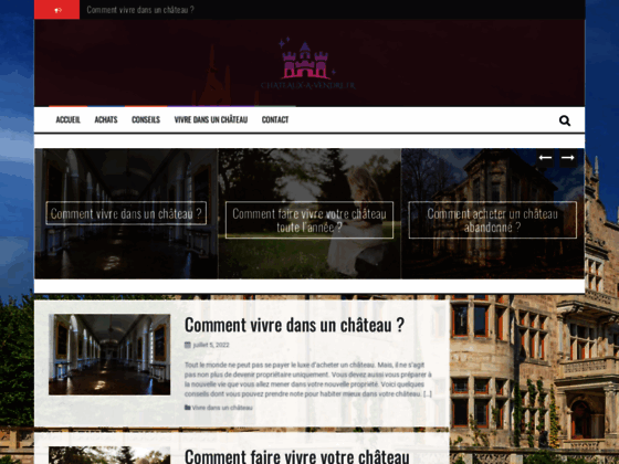 Chateaux-a-vendre.fr, découvrir l'univers des châteaux