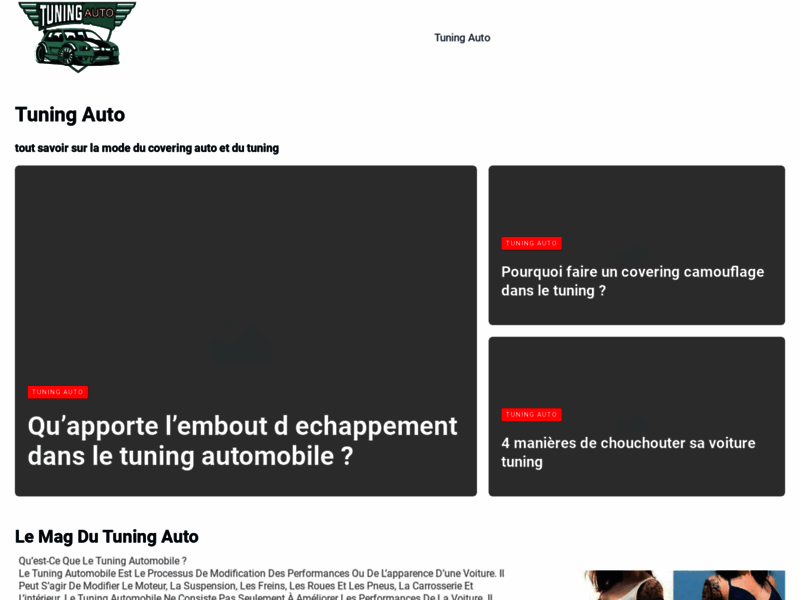 Screenshot du site : Carrosserie automobile