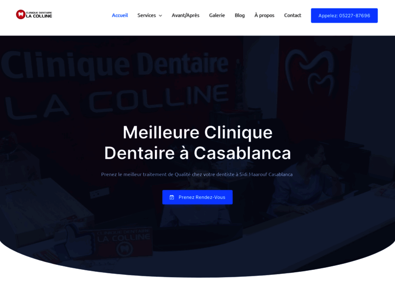 Screenshot du site : orthodontiste casablanca