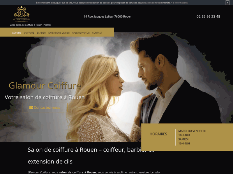 Screenshot du site : Spécialiste barbier à Rouen