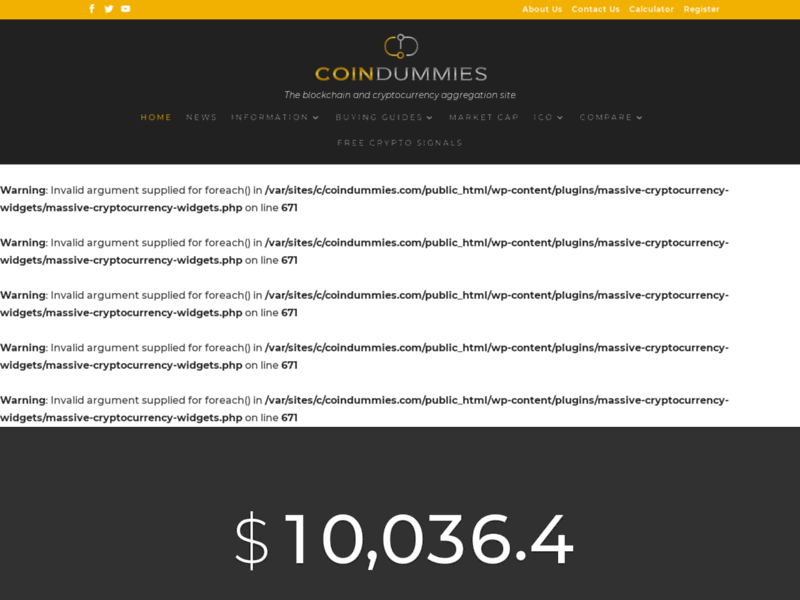 Website's screenshot : Coindummies - Crypto and Blockchain