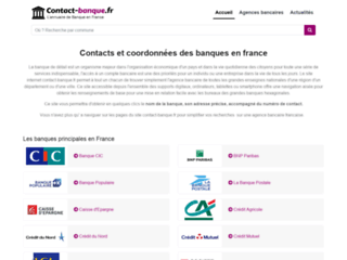 Miniature du site : Contacts et coordonnées des agences bancaires