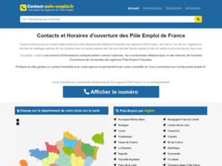 Miniature du site : Contact Pôle Emploi: Contacts et horaires d'ouvert