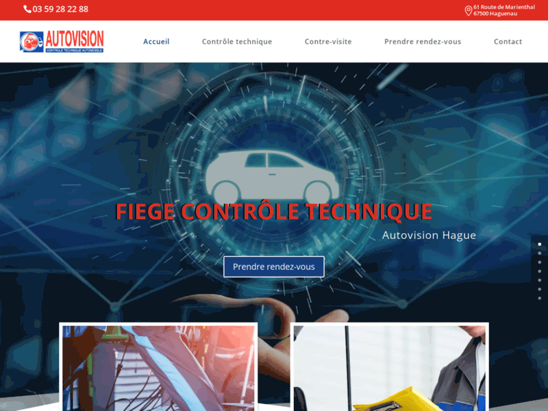 Screenshot du site : Contrôle technique à Haguenau (67)