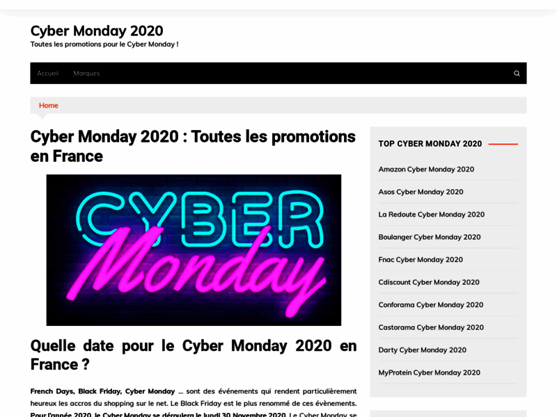 Toutes les promotions du Cyber Monday
