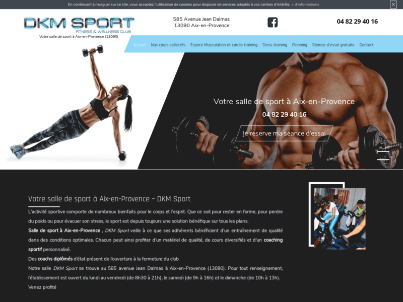 Screenshot du site : Espace cardio à Aix-en-Provence - DKM Sport