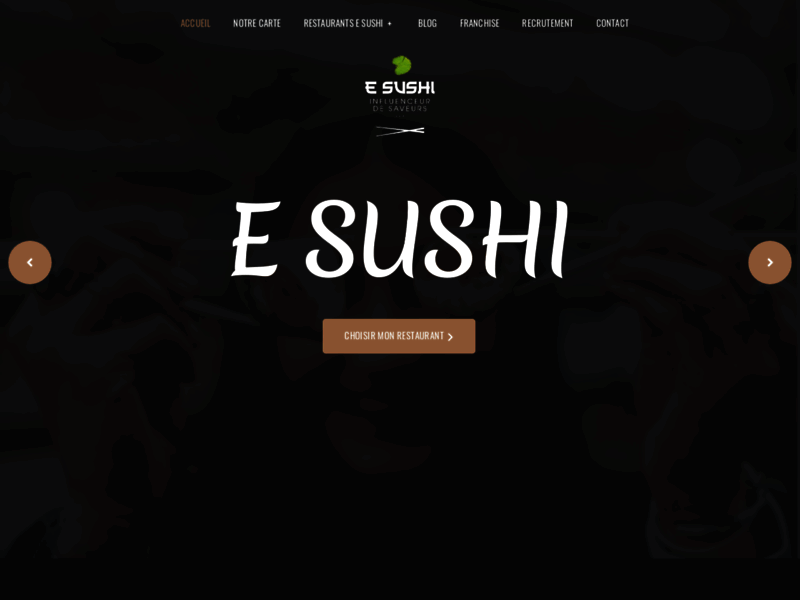 Screenshot du site : Livraison de sushis Hyères
