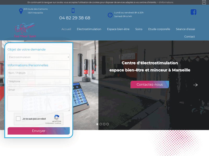 Screenshot du site : Salle de sport à Marseille, Easy Mouv’ Sport