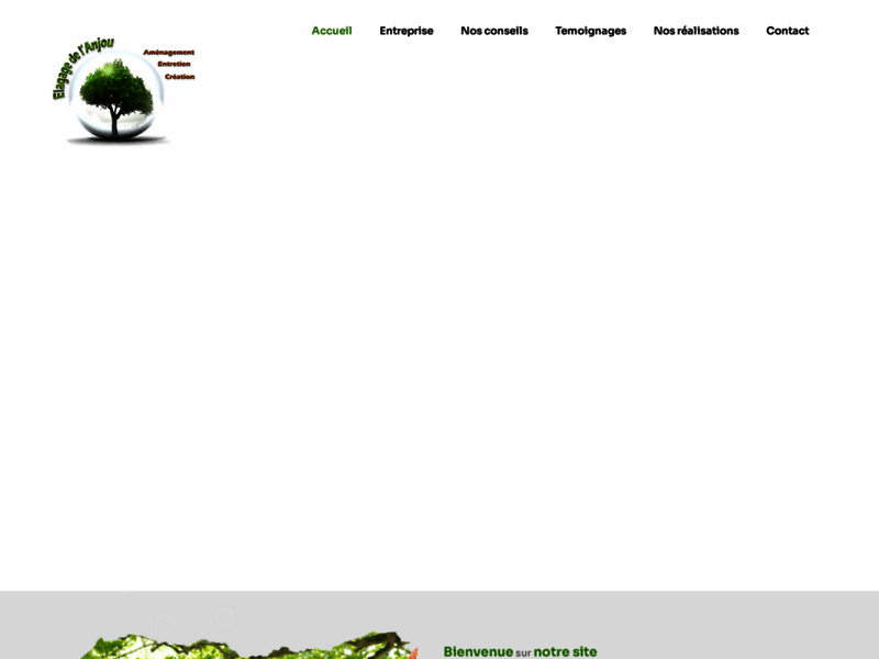 Screenshot du site : Abattage d'arbre et élagage à Angers