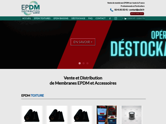 Détails : Distribution de membrane EPDM