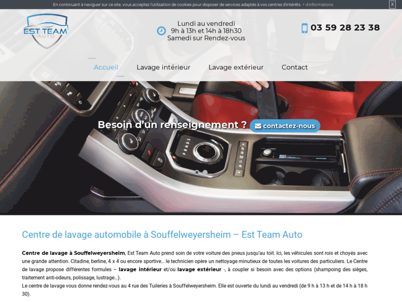 Screenshot du site : Votre nettoyage extérieur de voiture à Souffelweye